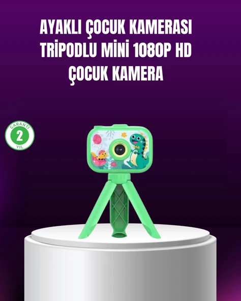 1080P HD Çocuk Vlog Kamerası – Tripod ve Eğitici Oyunlarl ürün görseli