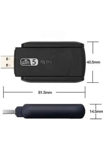 Wifi Alıcı Dual Band Usb 3.0 Adaptör Kablosuz Windows 7/8/10/11 - Resim 5