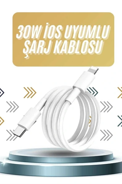 IOS Tüm Serilerle Uyumlu 30W Hızlı Şarj Aleti 11 12 13 14/Pro Max Mini Plus - Resim 2