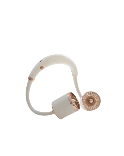 USB Şarjlı Katlanabilir Boyun Fanı | 3 Kademeli, Sessiz ve Taşınabilir Tasarım - Resim 2