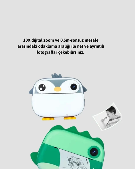 12 Özel Efektli ve Self-Timer Fonksiyonlu Baskı Kamera - Resim 5