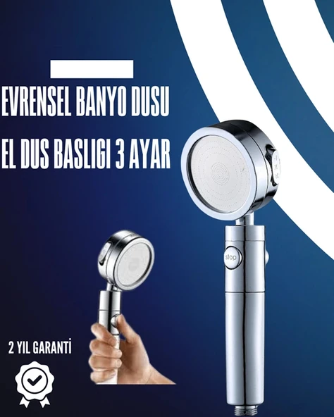 Dayanıklı ve Ergonomik Tasarımlı Ayarlanabilir El Duş Başlığı ürün görseli 1