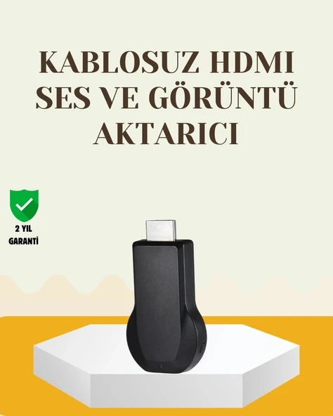 Kompakt HDMI Kablosuz Dongle – 1080p Görüntü ve Plug‑and‑Play Kurulum ürün görseli