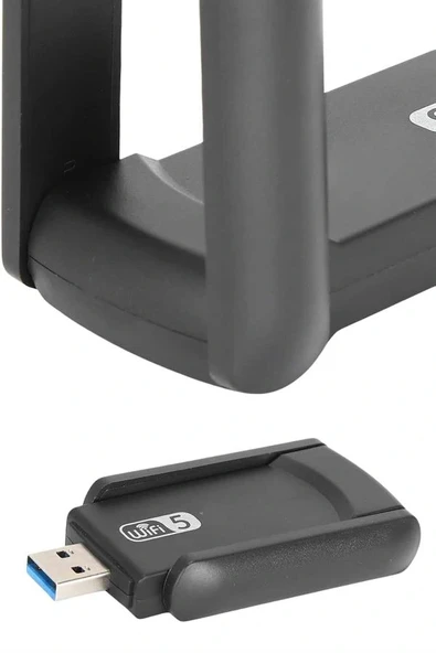 Mbps Wifi Alıcı Kablosuz Wifi Adaptörü Çift Band Çift Antenli - Resim 3
