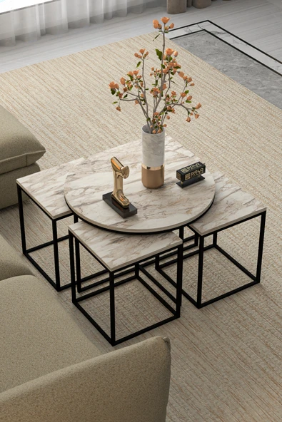 Tv Sehpası Mira 5030 Atlantik Gold 160 Cm 35 Cm 50 Cm - Resim 5