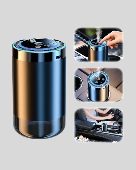 Aromaterapili Araç İçi Difüzör USB Bağlantılı ve Yıldız Işıklı - Resim 4