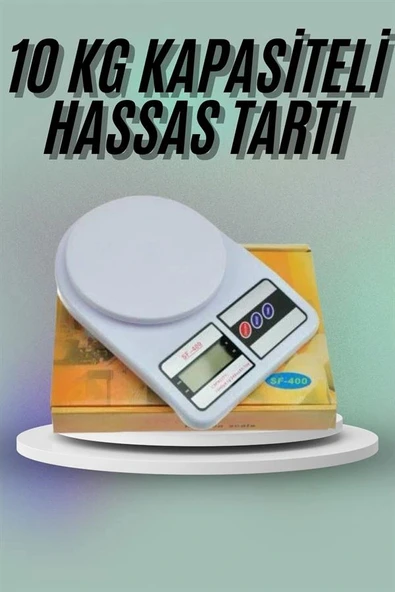 Mutfak Tartısı Dijital Göstergeli Hassas Tartı 10 Kg Kapasiteli - Resim 2