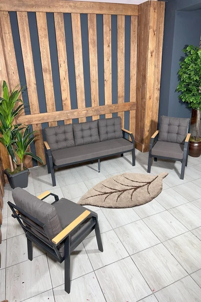 UFUK HOME Kavacık 3+1+1+masa Bahçe Mobilyası, Balkon Çay Seti, Bahçe Koltuk Takımı - Resim 2