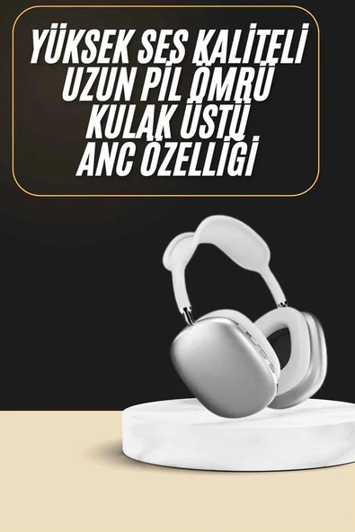 2025 Model Kulak Üstü Kablosuz Bluetooth Kulaklık Gürültü Azalta Uzun Pil ürün görseli