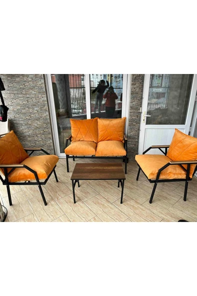 UFUK HOME 2 1 1 Sehpalı Bahçe Takımı, Balkon Mobilyası, Balkon Bahçe Mobilyaları, Bahçe Masa Takımı - Resim 6