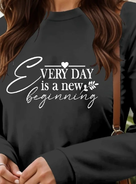 Kadın Uzun Kollu Bisiklet Yaka Kısa Viskon Iki Iplik Elbise - Resim 2