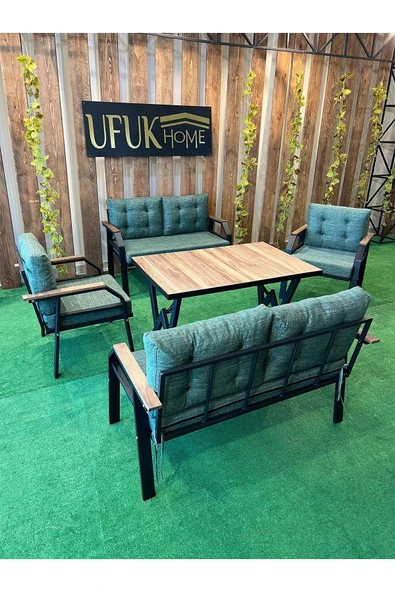 UFUK HOME Kavacık 2+2+1+1+masa Bahçe Mobilyası, Balkon Çay Seti, Bahçe Koltuk Takımı ürün görseli
