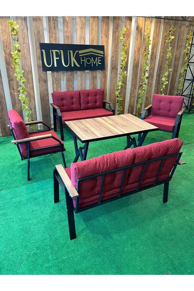 UFUK HOME Kavacık 2+2+1+1+masa Bahçe Mobilyası, Balkon Çay Seti, Bahçe Koltuk Takımı ürün görseli