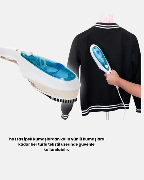 1500W Buharlı El Seyahat Ütüsü – Kompakt, Taşınabilir, Her Kumaşa Uygun - Resim 3