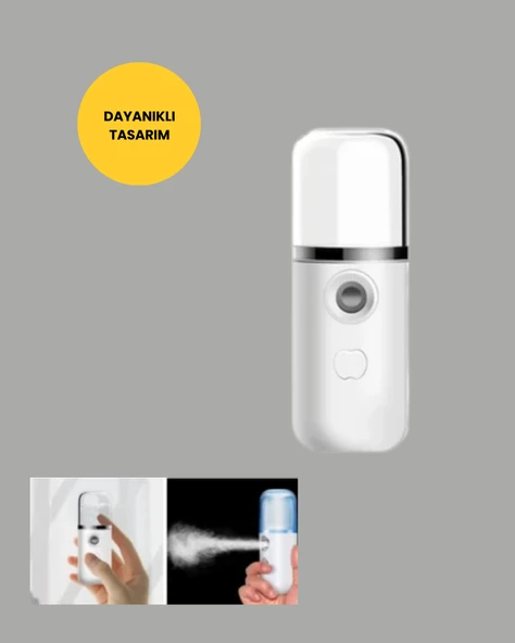 Kablosuz Şarjlı Mini Buhar Nemlendirici – Cilt ve Ortam İçin Taşınabilir Akıllı Cihaz - Resim 2