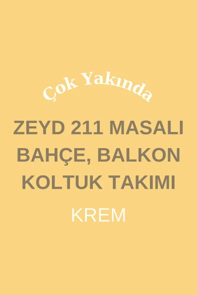 UFUK HOME Zeyd 211 Masalı Krem Fermuarlı Bahçe Balkon Takımı, Salon - Metal Kanepe Koltuk Takımı - Resim 8