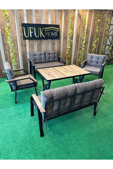 UFUK HOME Kavacık 2+2+1+1+masa Bahçe Mobilyası, Balkon Çay Seti, Bahçe Koltuk Takımı ürün görseli