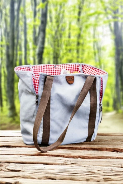 KOPYA - Bagata Büyük Boy Fermuarli Piknik Plaj Ve Kamp Çantasi Örtüsü - Resim 2