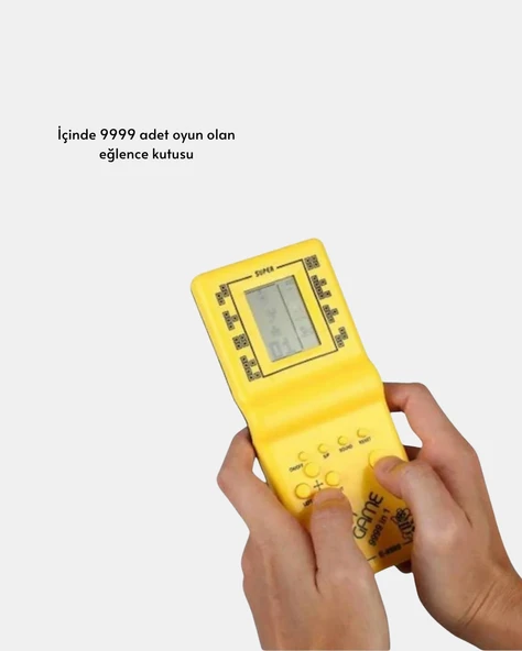 Klasik Gameboy Tetris Oyunu – Taşınabilir Pil ile Çalışan Retro El Konsolu - Resim 4