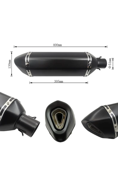 setmoto Performans Egzos - Tok Ses Akrep - Susturucu - Siyah - Resim 8