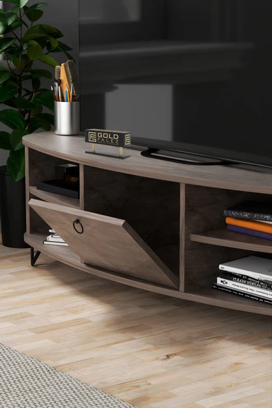 Tv Sehpası Tv Ünitesi Saraylı Atlantik Çam - Antrasit 5061 - Resim 4