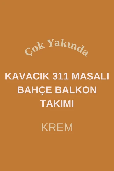 UFUK HOME Kavacık 311 Masalı Krem Fermuarlı Bahçe Balkon Takımı, Salon, Teras- Metal Çay Seti - Resim 2