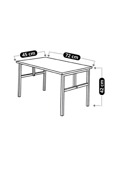 UFUK HOME Linda Bahçe Mobilyası Sehpası Bahçe Takımı Sehpası Metal Balkon Takımı Sehpası Çay Seti Sehpası - Resim 2