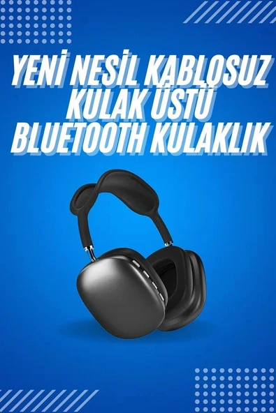 2025 Model Kulak Üstü Kablosuz Bluetooth Kulaklık Gürültü Azalta Uzun Pil - Resim 2