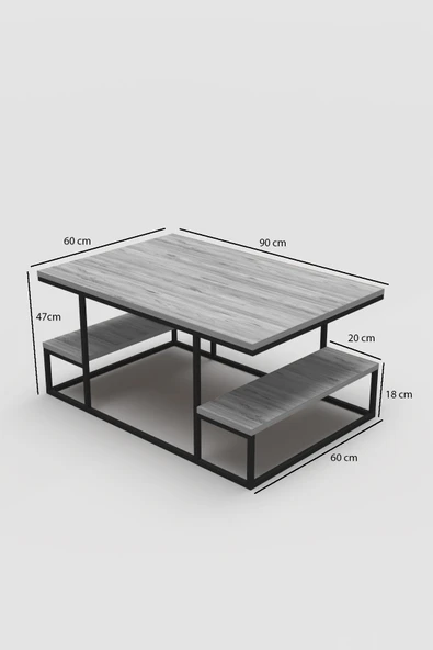 Orta Sehpa Tekli Damla Traverten - Resim 4