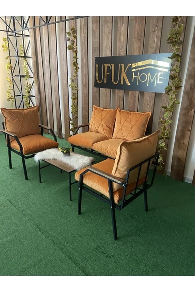 UFUK HOME 2 1 1 Sehpalı Bahçe Takımı, Balkon Mobilyası, Balkon Bahçe Mobilyaları, Bahçe Masa Takımı ürün görseli