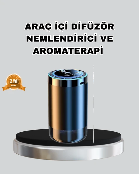 Aromaterapili Araç İçi Difüzör USB Bağlantılı ve Yıldız Işıklı ürün görseli