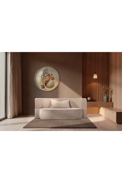 UFUK HOME Ovalis Çift Kişilik Açılabilir Yataklı Koltuk - Tv Koltuk & Aktivite Koltuk Kahverengi ürün görseli