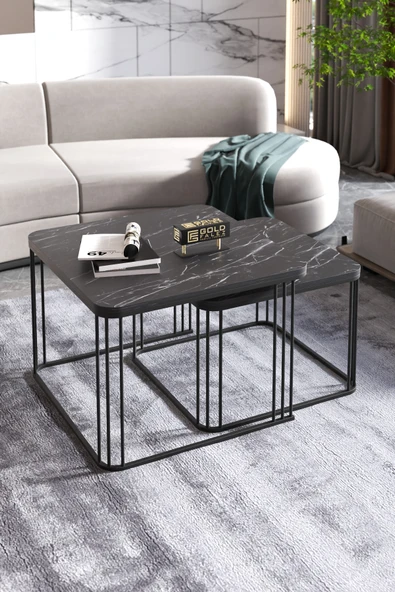 Orta Sehpa Ve Zigon Sehpa Damla Bendir - Resim 3