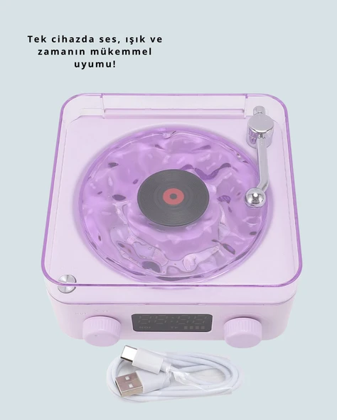 Retro Bluetooth Hoparlör MOR - Resim 2