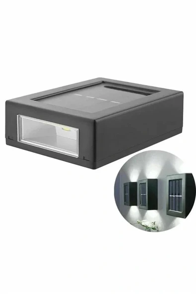 Dekoratif Duvar Lambası Solar Güneş Enerjili Bahçe Aydınlatması - Resim 4