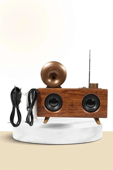 Nostaljik Radyo Bluetooth Bağlantılı Şarjlı Yüksek Ses Kaliteli ürün görseli 1