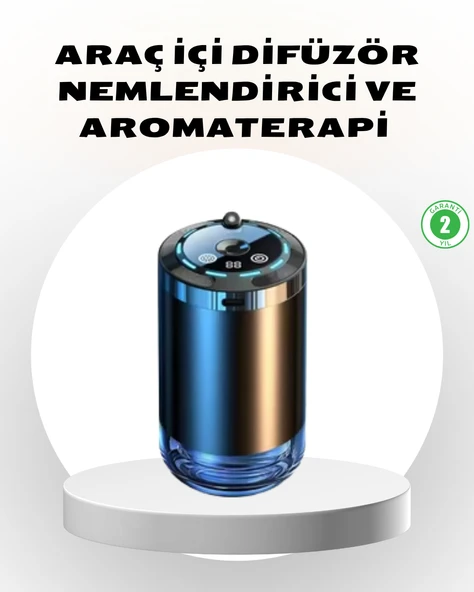 Araç İçi Difüzör Yıldız Projeksiyonlu ve Aromaterapi Özellikli ürün görseli
