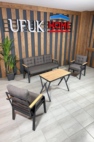 UFUK HOME Kavacık 3+1+1+masa Bahçe Mobilyası, Balkon Çay Seti, Bahçe Koltuk Takımı ürün görseli