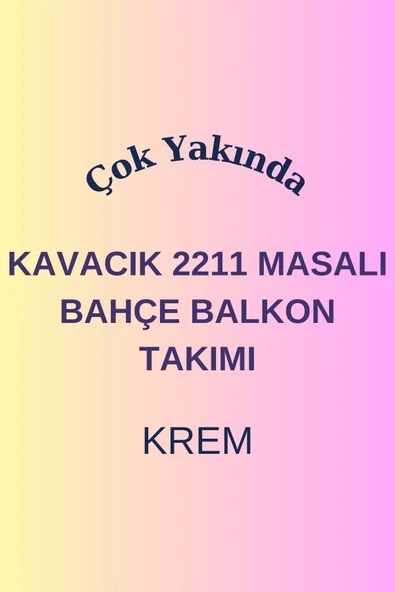 UFUK HOME Kavacık 2211 Masalı Krem Fermuarlı Bahçe Balkon Takımı, Salon, Teras- Metal Çay Seti - Resim 2