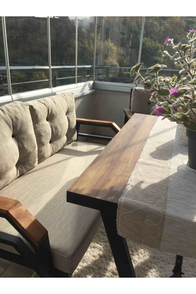 UFUK HOME Kavacık 2 1 1 Masa Bahçe Mobilyası, Balkon Çay Seti, Bahçe Koltuk Takımı, Balkon Takımı - Resim 5