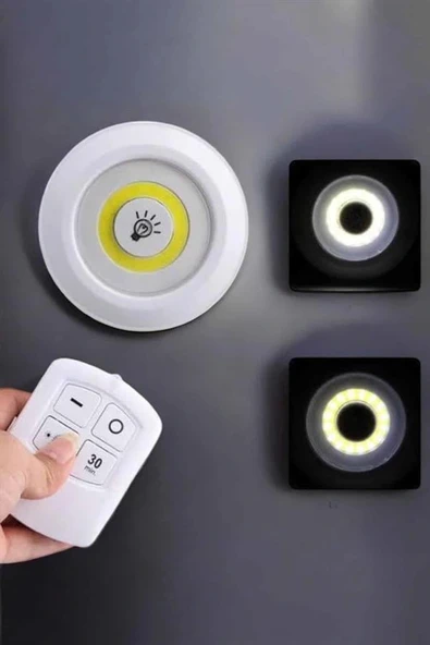 Mutfak Dolap Altı Işığı Uzaktan Kumandalı Yapışkanlı Kablosuz Pilli - Resim 5