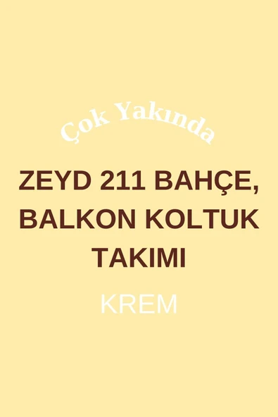 UFUK HOME Zeyd 211 Krem Fermuarlı Bahçe Balkon Takımı, Salon - Metal Kanepe Koltuk Takımı - Resim 8