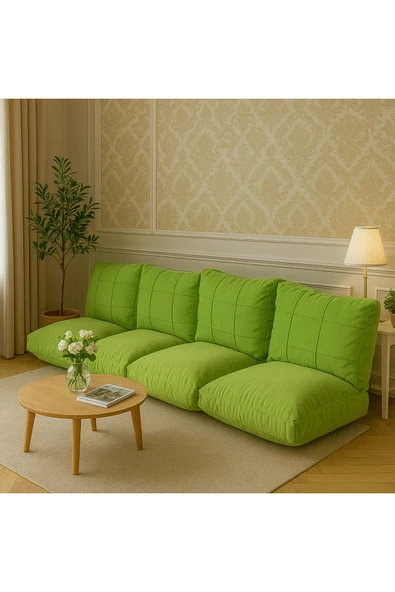 UFUK HOME Yağ Yeşili-Bahçe Minderi,Balkon Minderi ,Petek önü, kreş , Şark Köş.Minderi Modern ve Rahat Tasarım - Resim 3