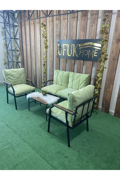 UFUK HOME Linda 2 1 1 Bahçe Takımı, Balkon Mobilyası, Şık Ve Rahat Balkon Bahçe Mobilyaları, Bahçe Masa Takımı ürün görseli