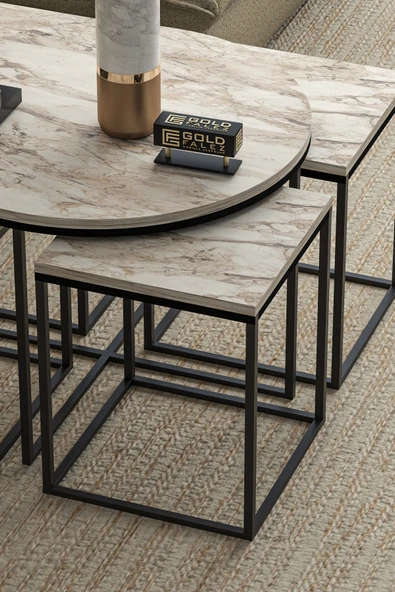 Tv Sehpası Mira 5030 Atlantik Gold 160 Cm 35 Cm 50 Cm - Resim 2