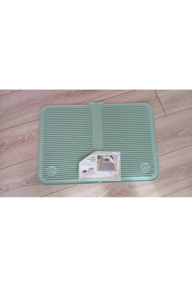 Silikon Kum Ve Mama Matı Havuzlu Yıkanabilir Kedi Tuvaleti Önü Kedi Kumu Paspası Büyük Boy 40x60 - Resim 2