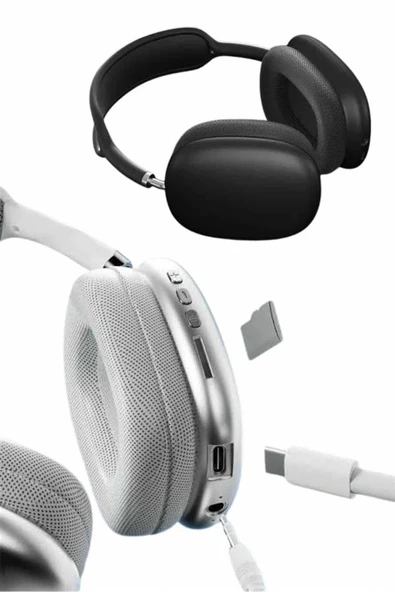 2025 Model Kulak Üstü Kablosuz Bluetooth Kulaklık Gürültü Azalta Uzun Pil - Resim 4