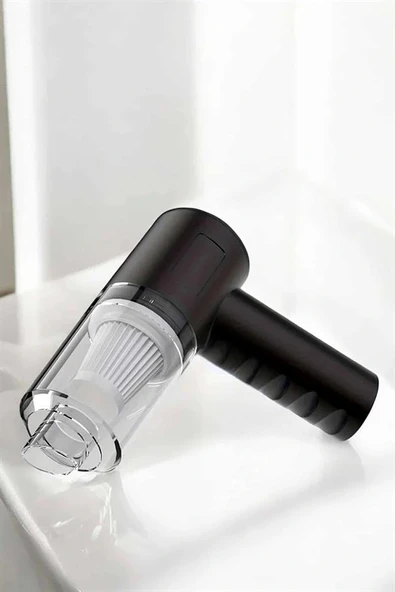 Üflemeli Güçlü Vakumlu Ev Ofis Araç Süpürgesi El Süpürgesi Şarjlı - Resim 3