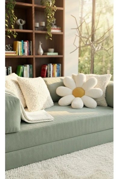 UFUK HOME Liona 80x160 Yatak Olabilen Kanepe Modüler Çok Fonksiyonlu Aktivite Koltuk Yeşil - Resim 2