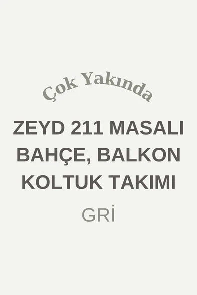 UFUK HOME Zeyd 211 Masalı Gri Fermuarlı Bahçe Balkon Takımı, Salon - Metal Kanepe Koltuk Takımı - Resim 8